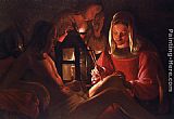 Georges de La Tour St Irene Removing Arrows from St Sebastians' Leg painting
